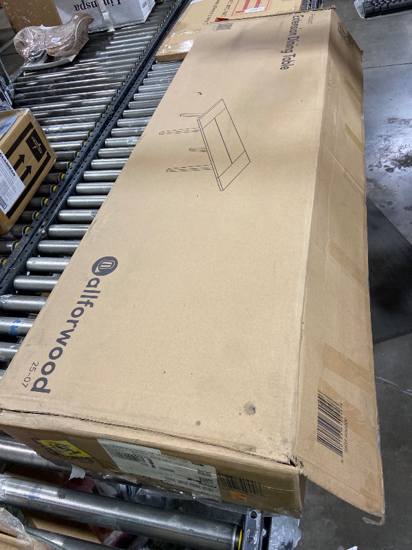 Photo 1 of AllForWood Hevea Premium Solid Wood Extension Dining Table, Expandable Table for 4 to 8 Seats, Adjustable Modern Wooden Dining Furniture (Chairs Sold Separately)