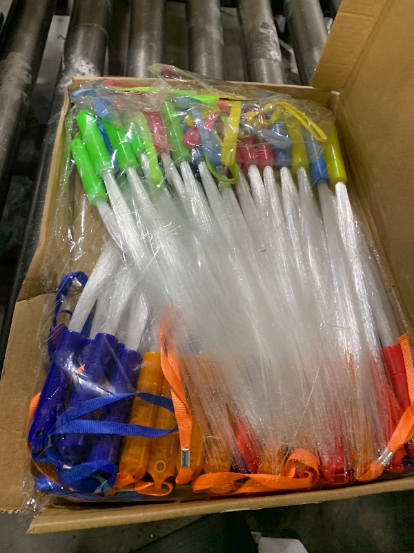 Photo 1 of Oleitodh 56 Pack Multicolor Fiber Optic Wand Glow Wand LED Light Up Wand Bulk with 3 Flashing Models Flashing Sticks for Glow in The Dark Birthday Party Favor Wedding Halloween Christmas, 8 Colors