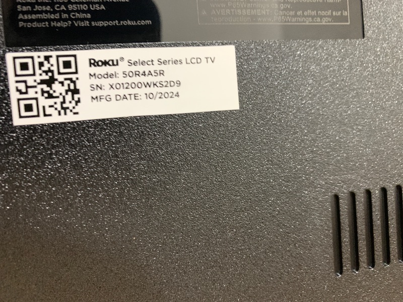 Photo 1 of Roku Smart TV – 50-Inch Select Series 4K HDR RokuTV with Roku Enhanced Voice Remote, Brilliant 4K Picture, Automatic Brightness, & Seamless Streaming – Live Local News, Sports, Family Entertainment