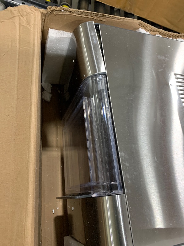 Photo 1 of GE Profile Opal 2.0 Ultra Nugget Ice Maker with Side Tank and Scale Inhibiting Filter, Scoop Included, 38 lbs in 24 Hours, Pellet Ice Machine with WiFi & Smart Connected, Stainless Steel