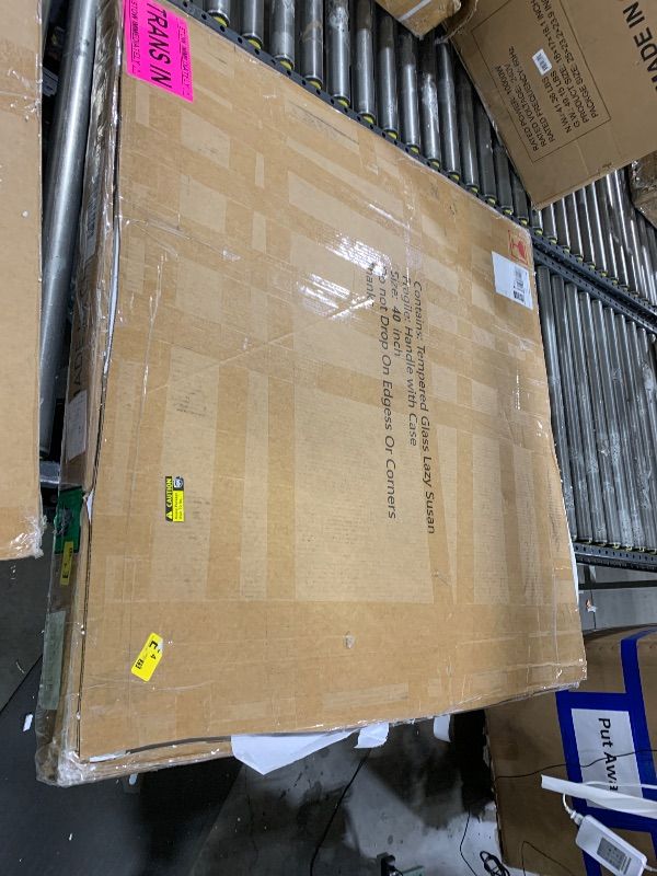 Photo 1 of 40" Heavy-Duty Lazy Susan Turntable - 1/3" Extra-Thick Tempered Glass - Silent & Smooth Swivel for Large Dining Tables, Centerpiece