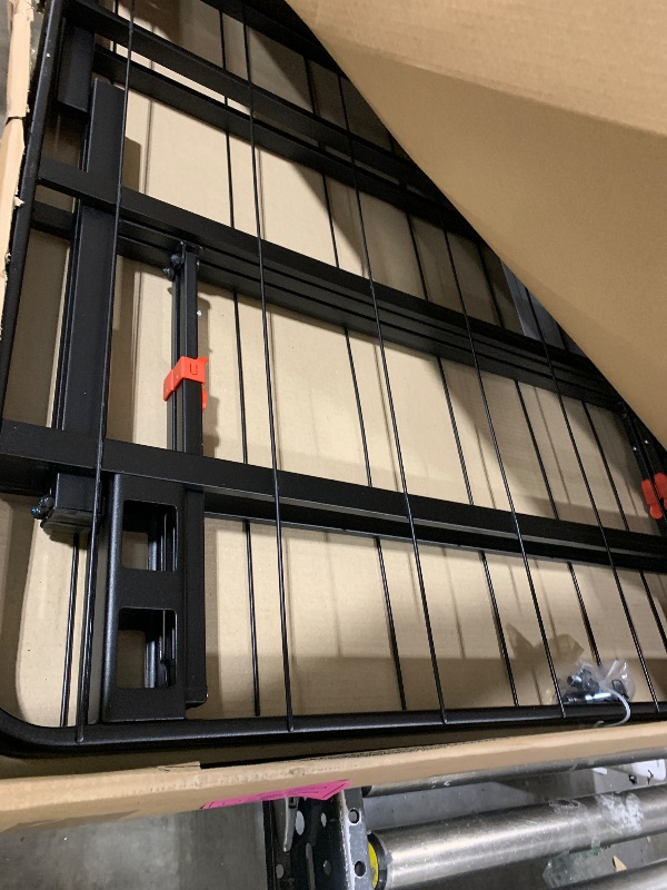 Photo 1 of Amazon Basics Sturdy Heavy-Duty Non-Slip Platform Bed Frame, Steel Slat Support, No Box Spring Needed, Noise Free, Easy Assembly, 14 Inch Storage, King Size, Black
