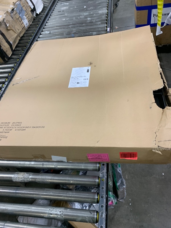 Photo 1 of Amazon Basics Sturdy Heavy-Duty Non-Slip Platform Bed Frame, Steel Slat Support, No Box Spring Needed, Noise Free, Easy Assembly, 14 Inch Storage, King Size, Black