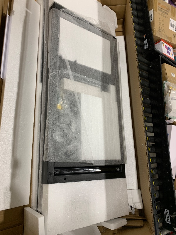 Photo 1 of Wide Format Printer Stand with Laptop Station, Plotter Workbench Table with Pull-out Drafting Storage, Roll Paper Holder, Accessory Drawer & Adjustable Shelf for Plotters/Cutting Machines (Retro)