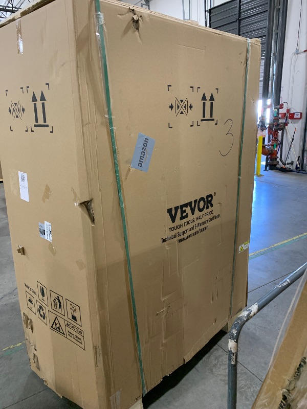 Photo 1 of VEVOR Commercial Refrigerator 44.21 Cu.ft, Reach In 54.4" W Upright Refrigerator 2 Doors, Auto-Defrost Stainless Steel Reach-in Refrigerator with 8 Shelves, 33 to 41? Temp Control, LED Light, 4 Wheels