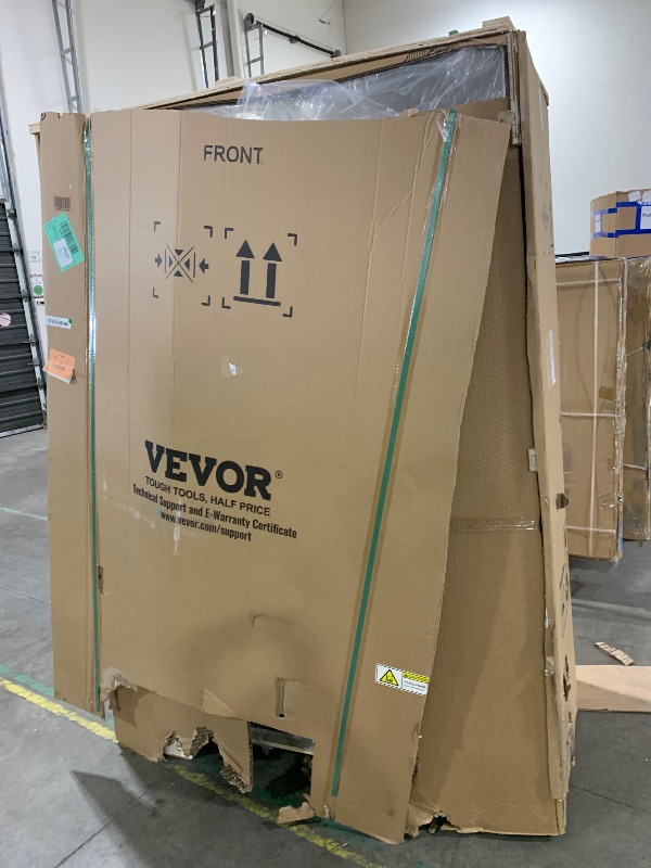 Photo 1 of VEVOR Commercial Refrigerator 44.21 Cu.ft, Reach In 54.4" W Upright Refrigerator 2 Doors, Auto-Defrost Stainless Steel Reach-in Refrigerator with 8 Shelves, 33 to 41? Temp Control, LED Light, 4 Wheels