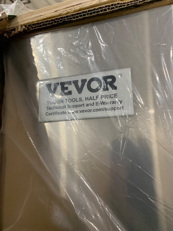 Photo 1 of VEVOR Commercial Refrigerator 44.21 Cu.ft, Reach In 54.4" W Upright Refrigerator 2 Doors, Auto-Defrost Stainless Steel Reach-in Refrigerator with 8 Shelves, 33 to 41? Temp Control, LED Light, 4 Wheels