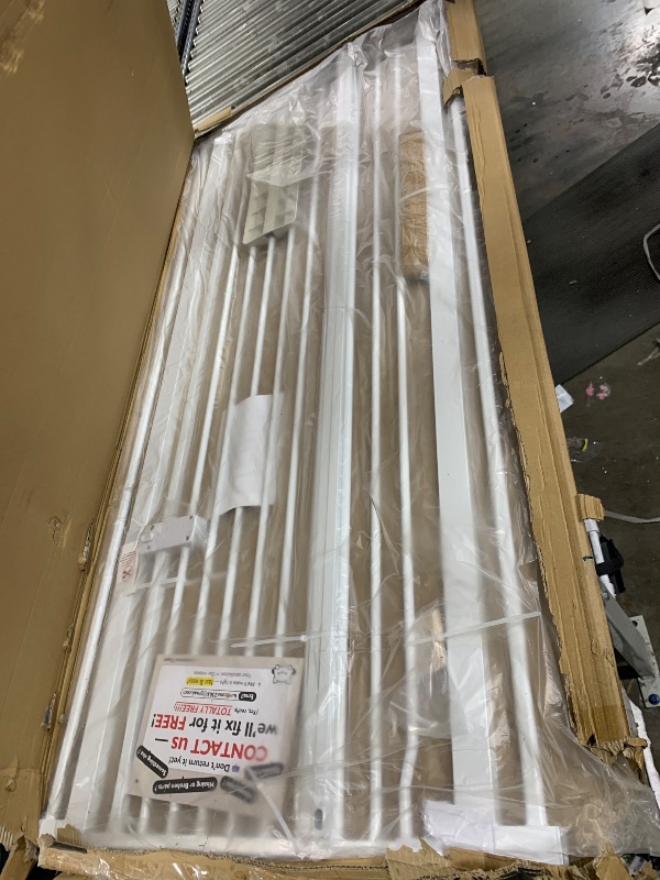 Photo 1 of Lumizone Extra Tall Cat Gate 61.02" High Pressure Mounted Extra Wide 2025 New (17 Sizes) 1.37" Gap No Drilling Auto-Close One-Handed Operation Tall Pet Gate for Dogs(White, 61.02" H x 29.92"-34.24" W)