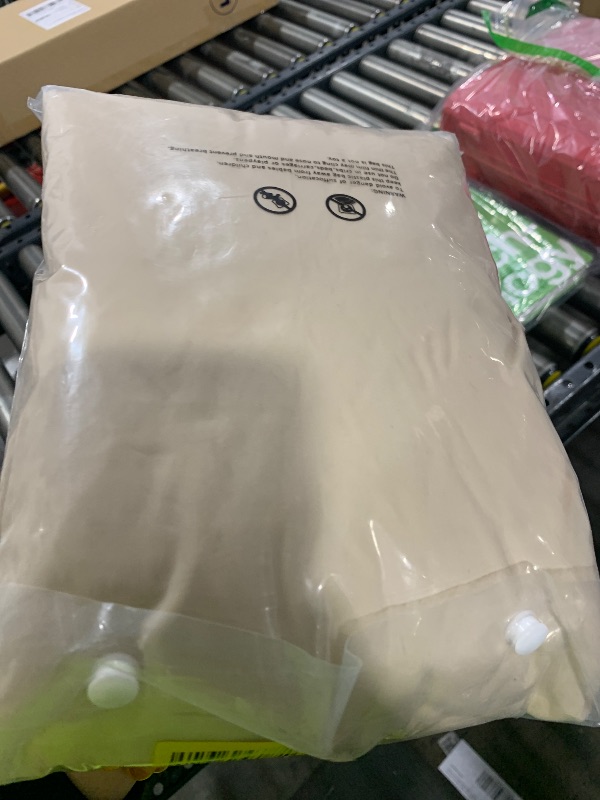 Photo 1 of 100% Egyptian Cotton Fitted Sheet Queen Size Only, 600 Thread Count, 8"-16" Deep Pocket Sateen Weave Bottom Sheet, Soft Breathable Hotel Quality, Foot Side Indicator (Queen, Beige)