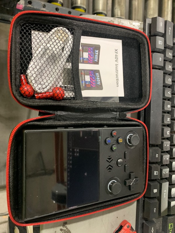 Photo 1 of UYTGXEN XF40V Retro Handheld Game Console with 2*Detachable Long Joysticks, 4.0-Inch HD IPS Screen Retro Gaming Console, Preloaded Classic Games with Multiple Emulator, Pocket Video Gaming