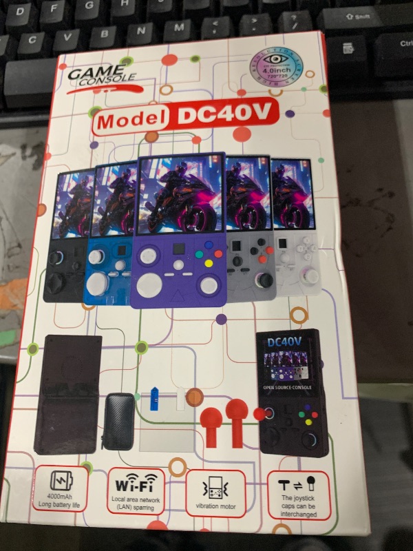 Photo 1 of UYTGXEN XF40V Retro Handheld Game Console with 2*Detachable Long Joysticks, 4.0-Inch HD IPS Screen Retro Gaming Console, Preloaded Classic Games with Multiple Emulator, Pocket Video Gaming