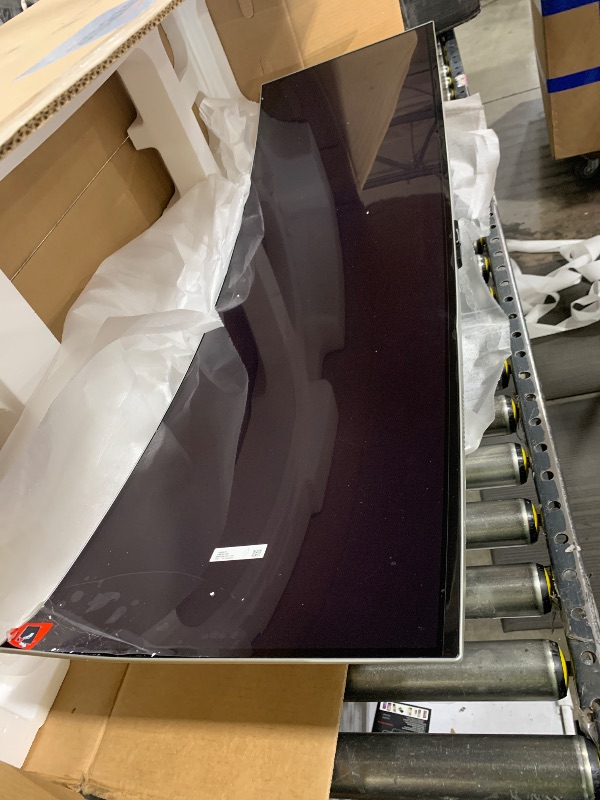 Photo 1 of FOR PARTS ONLY - Samsung 49" Odyssey G93SC Series Curved Gaming Monitor, QD-OLED, 240Hz, 0.03ms, DQHD, G-Sync Compatible, FreeSync Premium Pro, Adjustable Stand