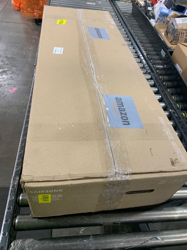 Photo 1 of FOR PARTS ONLY - Samsung 49" Odyssey G93SC Series Curved Gaming Monitor, QD-OLED, 240Hz, 0.03ms, DQHD, G-Sync Compatible, FreeSync Premium Pro, Adjustable Stand