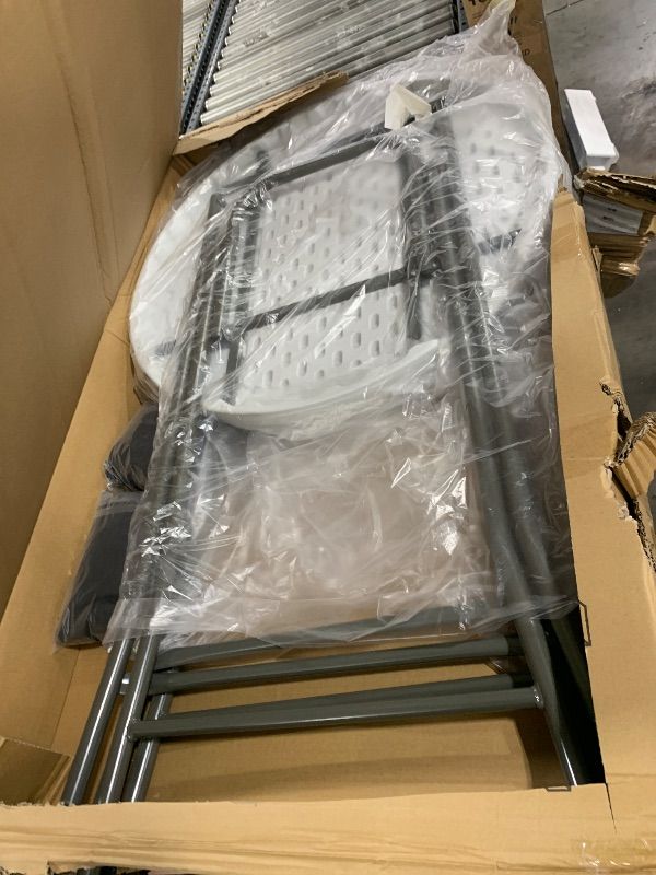 Photo 1 of Ayearparty 2 Sets 32in High Top Round Folding Cocktail Table Indoor Outdoor Parties BBQs Weddings Events White Bar Height Tables with 32"x43" Spandex Stretch Black Table Covers