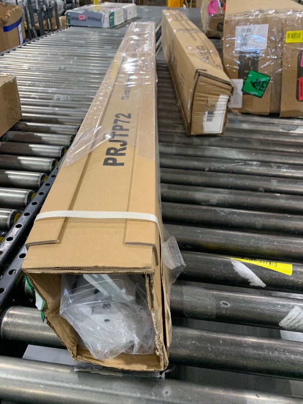 Photo 1 of Pyle 72 Inch Outdoor Projector Screen with Stand-Portable Fold Out Roll Up Screen with Tripod Stand,White Matte Fabric 4:3 Aspect Ratio 4K HD Quality Black Masking Border,Ideal for Home and Office Use