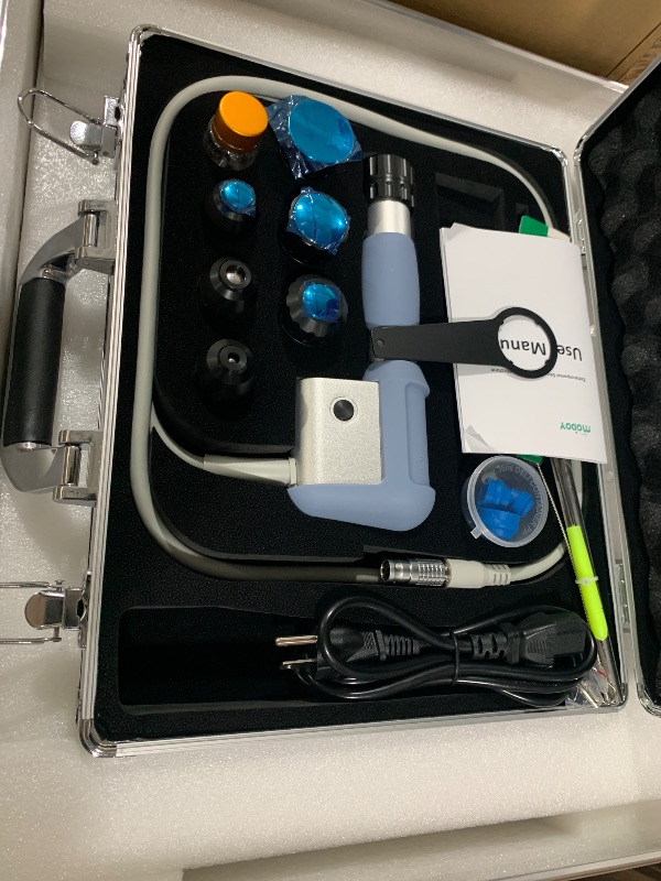 Photo 1 of 2026 MODOY Shockwave Therapy Machine for Joint/Muscle Pain Relief, FSA/HSA Eligible Shockwave Therapy, Non-Invasive Extracorporeal ESWT Shock Wave Therapy Device, Ideal for Home & Clinical Use(White)