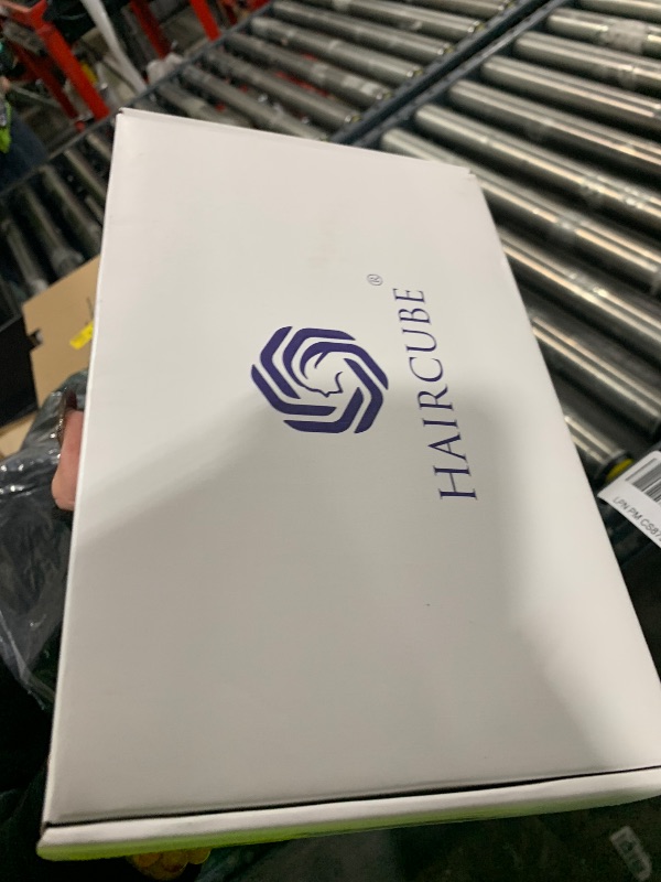 Photo 1 of HAIRCUBE 13x6 HD Synthetic Lace Front Wig, 24 Inch Chocolate Brown Long Curly Layered Wigs, Natural Density Hairline Glueless Wigs for Women Daily Use