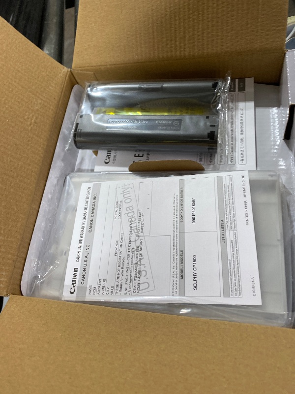 Photo 1 of Canon SELPHY CP1500 Compact Photo Printer black 
