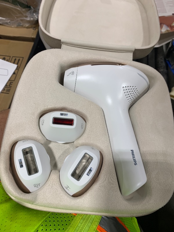 Photo 1 of Philips Lumea 9000 Series IPL Hair Removal Device, Visible Permanent Laser Hair Reduction Done at Home, for Women & Men, SenseIQ Technology, 4 Attachments for Body, Face, Bikini & Underarms, BRI984/03