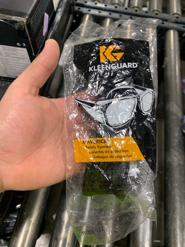 Photo 1 of Kleenguard Maverick Safety Glasses with Intergrated Side Shields (2 Pair) (49311 Smoke Anti-Fog Lens with Black Frame)