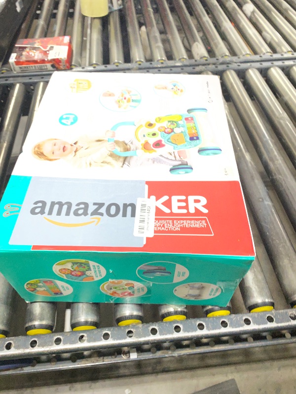 Photo 1 of Sit to Stand Baby Walker, Activity Center with Music and Light, Activity Table for Toddlers, Push Toys for Babies Learning to Walk, Early Education Toys for Infant Boys Girls 6 Months Up (Blue)