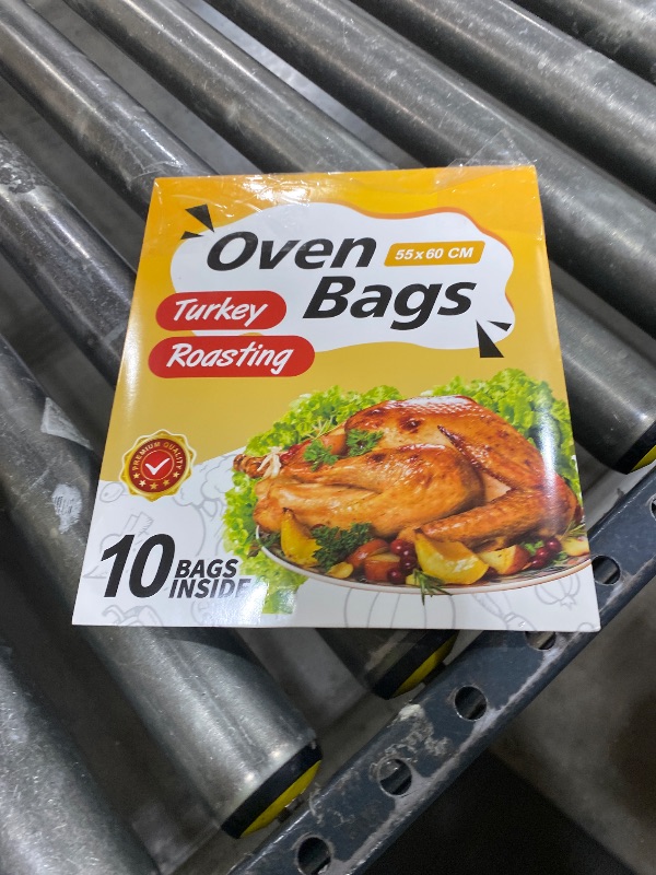 Photo 1 of 10×Large Oven Bags Turkey Size,Cooking Roasting Bags Large Size(22×24Inch) Meat Roasting Safe for Turkey Meat Fish and Vegetables (10)