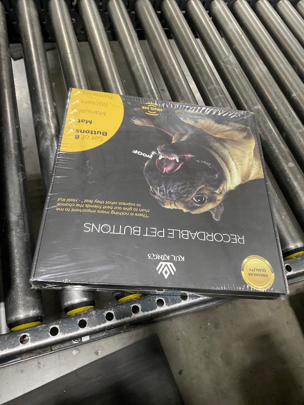Photo 1 of KUL KING'S Waterproof & Non-Slip Dog Command Buttons with Mat - 8 Recordable, Programmable Talking Buttons with Batteries, Stickers, Training Guide - Sound Buttons for Pet Communication