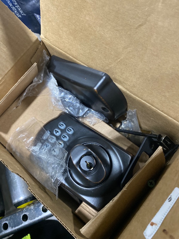 Photo 1 of Schlage BE365 V CAM 716 Camelot Keypad Deadbolt, Electronic Keyless Entry Lock, Aged Bronze