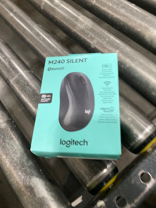 Photo 1 of Logitech M240 Silent Bluetooth Mouse, Wireless, Compact, Portable, Smooth Tracking, 18-Month Battery, for Windows, macOS, ChromeOS, Compatible with PC, Mac, Laptop, Tablets - Graphite