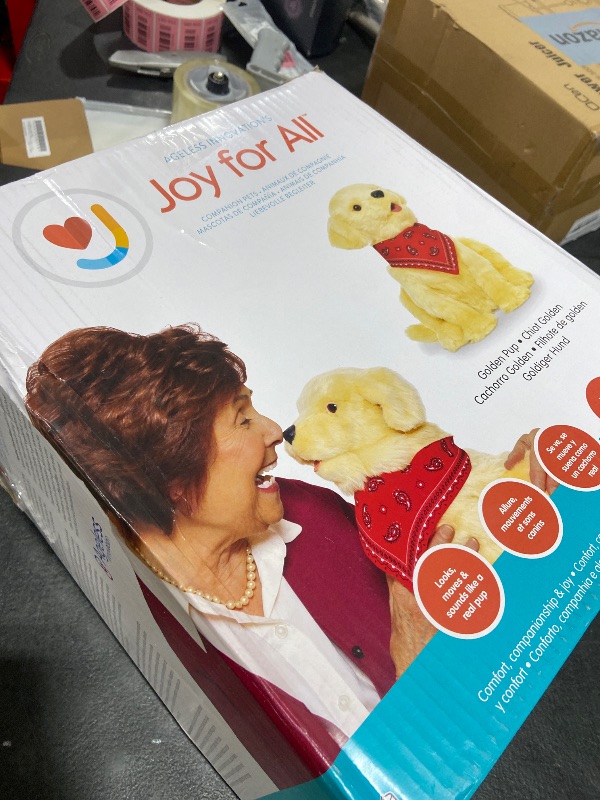 Photo 1 of JOY FOR ALL Ageless Innovation Companion Pet for Seniors - Lifelike Animatronic Dog - Realistic Soft-Touch Coat & Heartbeat - Therapy Stuffed Animal - Toy for Alzheimer's & Dementia - Golden Pup