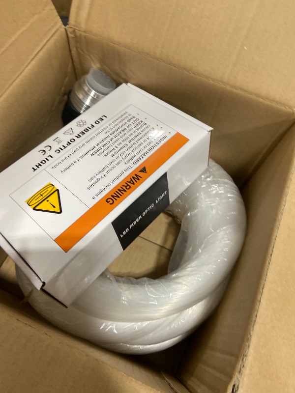 Photo 1 of AZIMOM Dual Color 20W Twinkle 1200pcs Fiber Optic Starlight Headliner Kits 0.03in 13.1ft Fiber Strands End Glow Sound Activated Remote APP Control RGBW Light Source Home Ceiling Car Headliner Décor