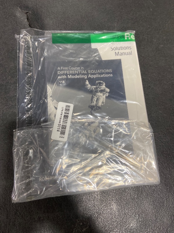 Photo 1 of Student Solutions Manual for Zill's A First Course in Differential Equations with Modeling Applications, 11th