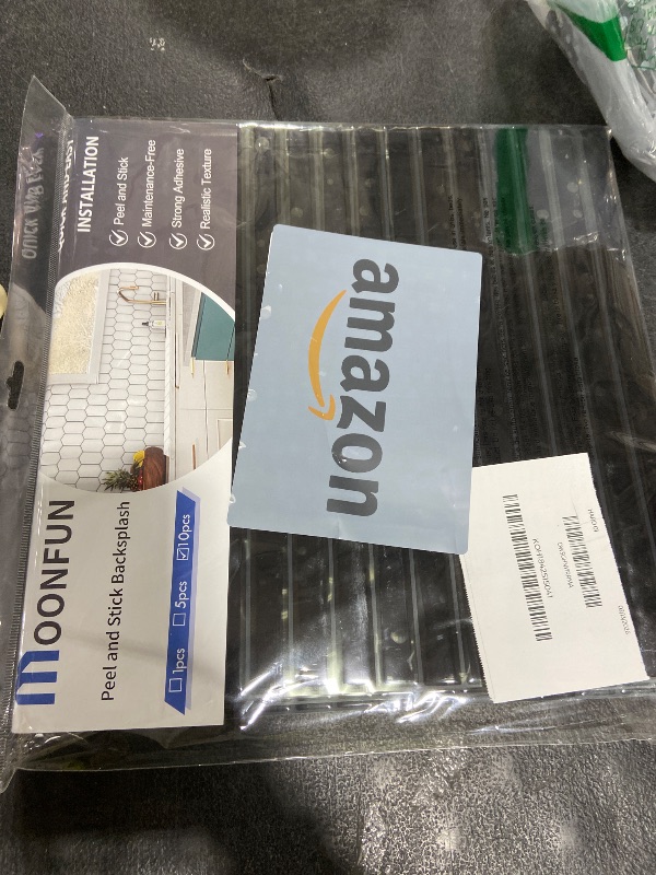 Photo 1 of 10-Sheet Upgraded Thick Peel and Stick Kitchen Backsplash Tiles,Waterproof Premium Self-Adhesive Wall Tile Stick on Backsplash for Kitchen,Bathroom and Fireplace(Black,12"×12")