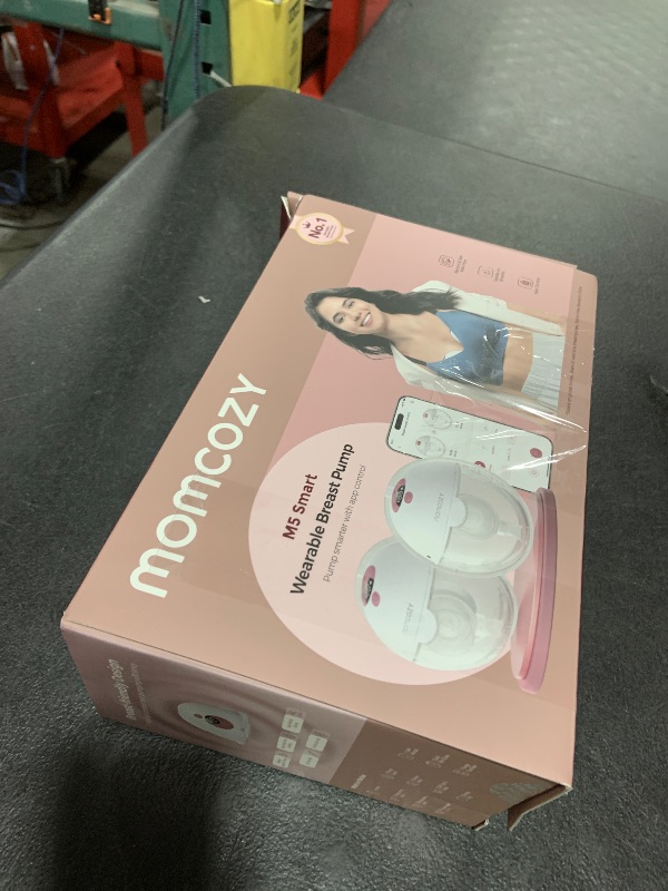 Photo 1 of Momcozy M5 Smart APP Controlled Wearable Breast Pump, Hands-Free Wireless Electric Pump, 3 Modes 9 Suction Levels, BPA-Free, Portable Lightweight, 24mm Flange, 2-Pack Cozy Red