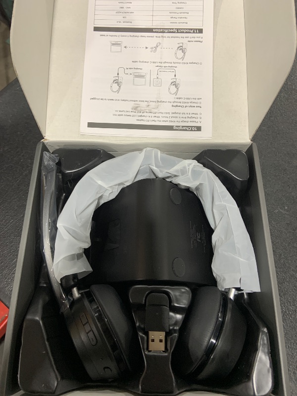 Photo 1 of (Upgraded Version) Wireless Headset, Bluetooth Headset with Noise Cancelling Microphone, Best Headphones with Mic Mute & USB Dongle for PC/Computer/Laptop/Cell Phones/Remote Work/Call Center