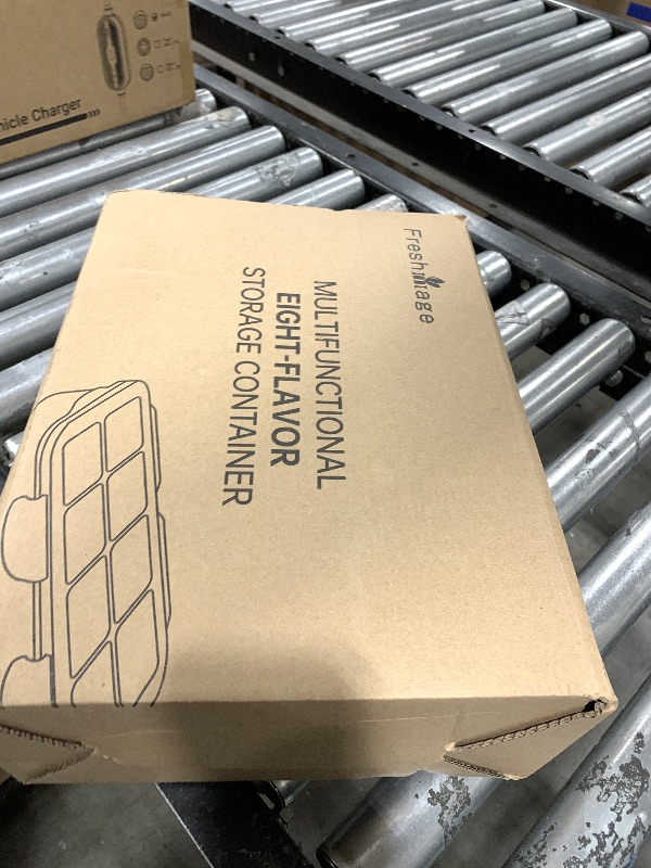 Photo 1 of Freshmage Snackle Box Container, Stainless Steel Divided Serving Snack Tray with Lid and Handle, 4 Compartment Portable Snack Platters for Road Trip, Beach, Picnic, Ball Games, Pool and Parties