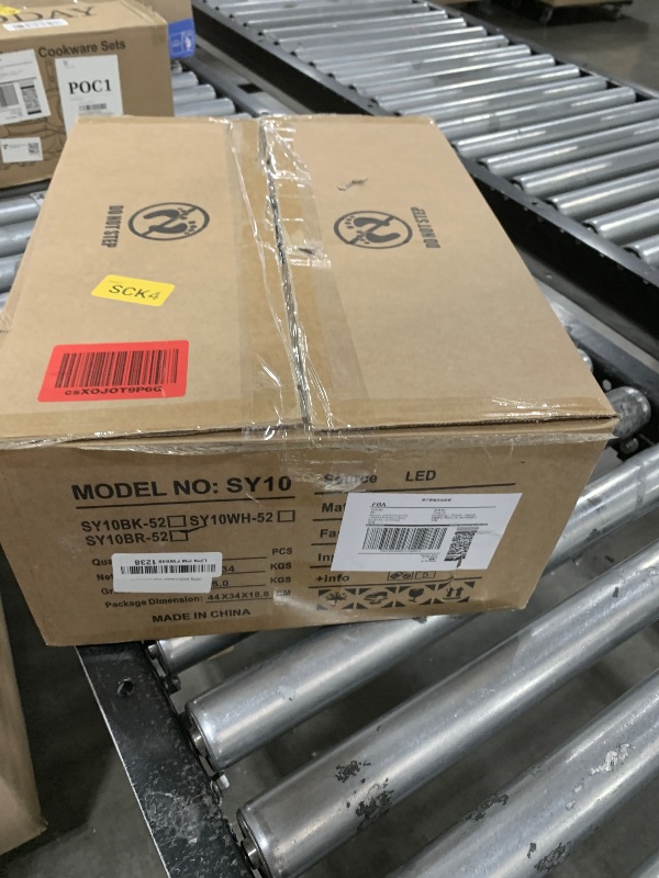 Photo 1 of JSAITEE 52Inch Ceiling Fan with Lights and Remotes, Modern Smart Flush Mount Ceiling Fans,DC Reversible Motor, 3CCT Dimmable,Noiseless,Dual Finish, Brown 6 Speeds Ceiling Fan for Indoor/Outdoor