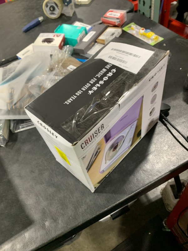 Photo 1 of Crosley CR3505A-LN Cruiser Retro Portable CD Player with Stereo Bluetooth Speakers and FM Radio, Lavender