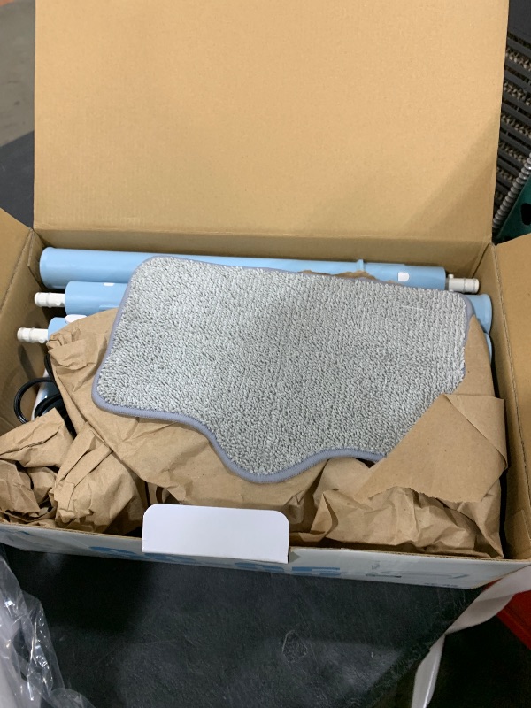 Photo 1 of 7-in-1 Steam Mop, 1200W Rotated Steam Cleaner for Home, 2 Modes, 400ML Removable Tank, 23FT Power Cord, 2 Pads, Multi-Surface Steamer for Hard Floor, Laminate Floor, Tiles Cleaning (Sky Blue)