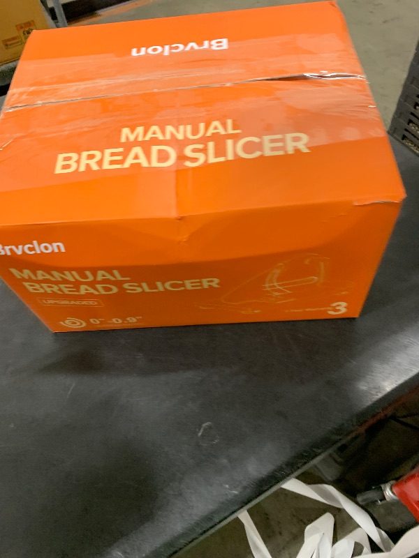 Photo 1 of ?Upgraded?Manual Bread Slicer for Homemade Sourdough Bread,Metal Guide & Adjustable Thickness, Hand Crank Bread Slicer with Scale Line and Suction Cup, Sharp Blade, Suitable for Sourdough Bread, Etc