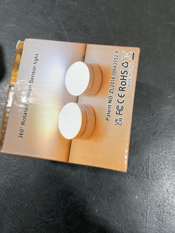 Photo 1 of 1 Pack Motion Sensor Night Light,Magnetic Closet Light for Bedroom Kitchen Stairs-360 Degree Rotation(Batteries not Included)-White