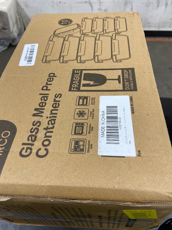 Photo 1 of [10-Pack]Glass Meal Prep Containers with Lids, MCIRCO Glass Food Storage Containers with Snap Locking Lids, Airtight Lunch Containers, Microwave, Oven, Freezer and Dishwasher, White