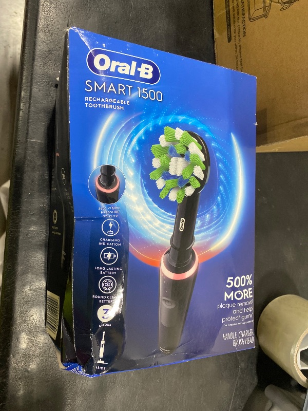 Photo 1 of Oral-B Smart 1500 Electric Power Rechargeable Battery Toothbrush, Black
