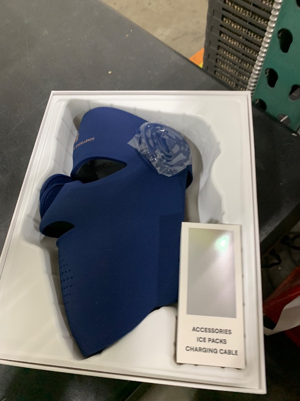 Photo 1 of INIA Glow 4D Wireless Red Light Therapy Mask for face – Dual NIR, 320 LEDs, 4 Modes, Under-Eye Cooling, Cordless & Rechargeable LED Face Mask for Home & Travel, Skincare Gifts for Women Mom Wife, Blue