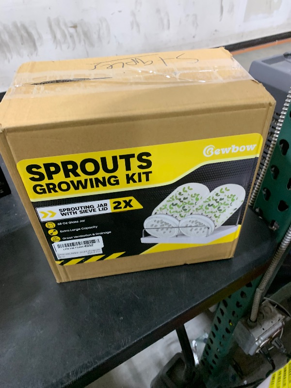 Photo 1 of [LARGE SIZE] 2000ml(68oz) Seed Sprouting Mason Jar Kit with Stand,Drain Tray, Screen Lids,Blackout Sleeves,Good Ventilation & Drainage Capacity,Growing Fresh Organic Mung Beans,Broccoli & Microgreens