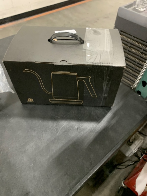 Photo 1 of TIMEMORE Fish Smart Electric Coffee Kettle 600ML, Gooseneck Pour Over Kettle for Coffee and Tea Variable Temperature Control, Home Edition Black