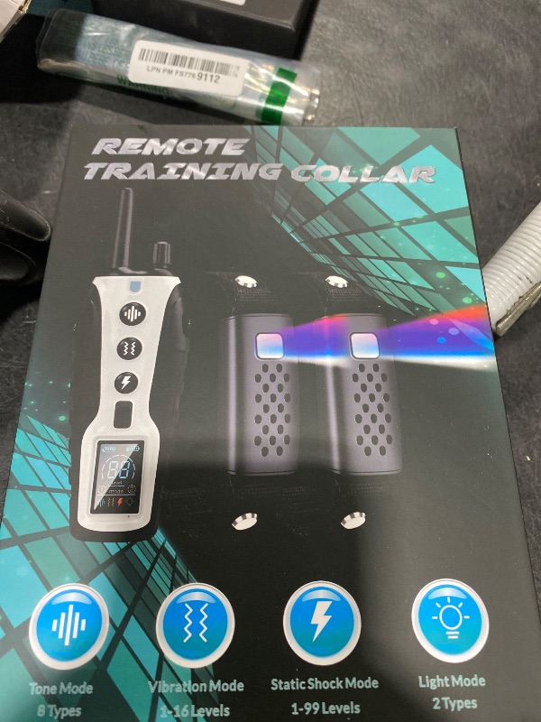 Photo 1 of Dog Shock Collar 2 Dogs(15-150lbs) with Flashing Light for Night Walks,4000FT Dog Training Collar Adjustable Pitch Beep(1-8), Vibration(1-16), Safe Shock(1-99), and Keypad Lock