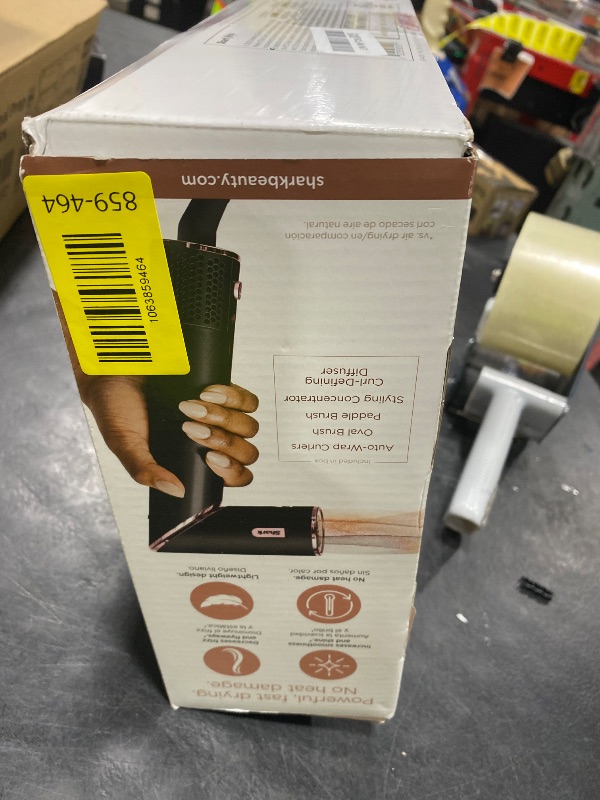 Photo 1 of Shark Hair Dryer | FlexStyle Hair Styling System | Portable & Powerful Blow Dryer Brush | Hair Curler & Volumizer | 6 Styling Tools Included | Best for All Hair Types | Black | HD440BK