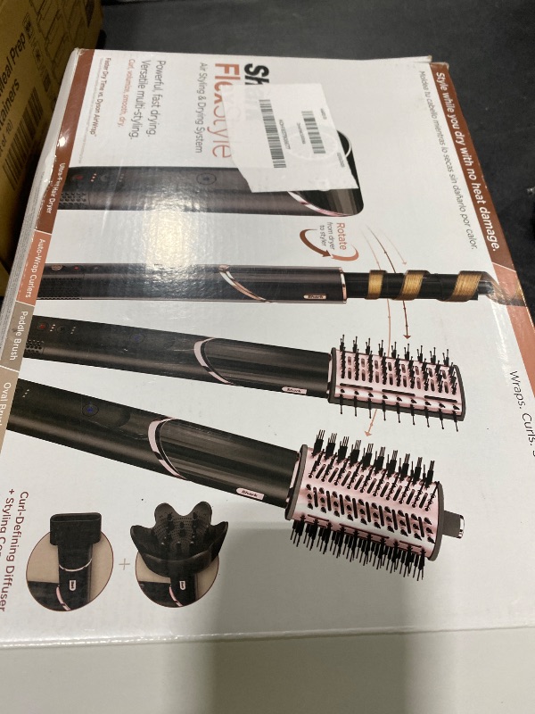 Photo 1 of Shark Hair Dryer | FlexStyle Hair Styling System | Portable & Powerful Blow Dryer Brush | Hair Curler & Volumizer | 6 Styling Tools Included | Best for All Hair Types | Black | HD440BK