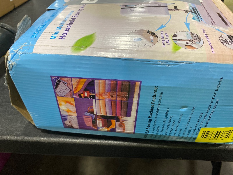 Photo 1 of Sewing Machine for Beginners, mini Electric Sewing Machine with Dual Speed, 12 Built-in Stitches, Foot Pedal and 42-Piece Sewing Kit for Home DIY Projects